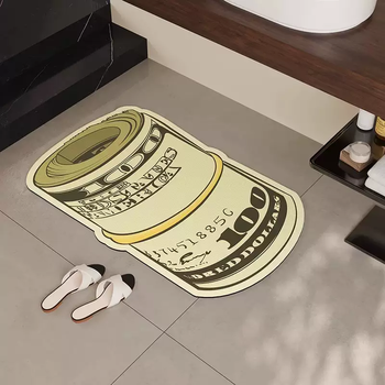 Yusenyi baishili non-slip diatom mud floor mat, bathroom water-absorbent, quick-drying, machine washable cartoon floor mat, bathroom door feet, a bundle of us dollars, 50cmx80cm