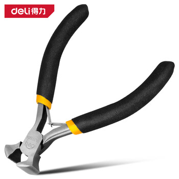 Deli plastic handle mini top cutting pliers high carbon steel nutcracker nail removal shoe repair pliers 4 inches