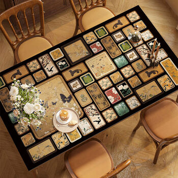Fantasy dining table mat tablecloth waterproof and oil-proof no-wash high-end coffee table table mat anti-scalding tablecloth desktop protective pad molan ningxiang leather tablecloth 60x60cm add to favorites and purchase priority delivery