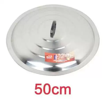 Yusenyi stainless steel pot lid extra thick thickened wok small pot frying pan large pot large bucket water tank extra large lid pot lid extra thick stainless steel pot lid 50cm