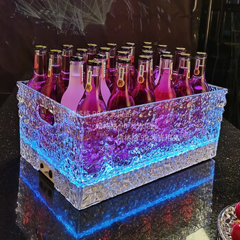 Fantasy bar luminous ice bucket 12 pieces 24 pieces supplies champagne ice wine bucket large wine beer frame ice pattern 24 pieces