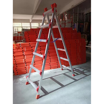 Wuhan thickened aluminum alloy herringbone ladder double-sided ladder folding ladder household ladder 1.5 meters 2 meters 3 meters 2 meters 6 steps double-sided ladder