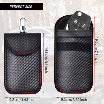 Other/other spot manufacturers direct sales amazon carbon fiber rfid car shielding key bag anti-magnetic anti-theft brush faraday bag single packaging