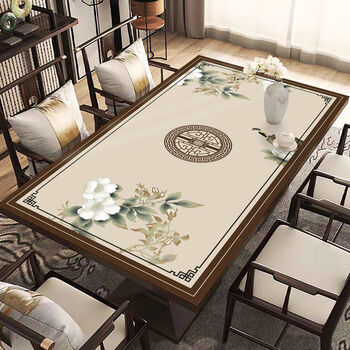 Fantasy tablecloth mat, no-wash coffee table mat, dining table mat, protective mat, table mat, flower and bird j/266a 85x150cm