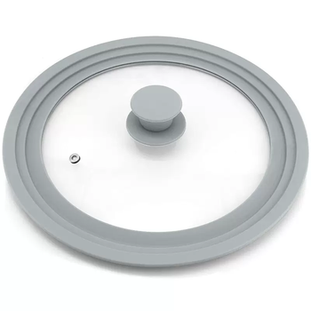 Yusenyi smart lid silicone pot lid multifunctional universal glass lid 24cm pot lid 26 household pot lid 28 pot lid gray 283032cm silicone lid