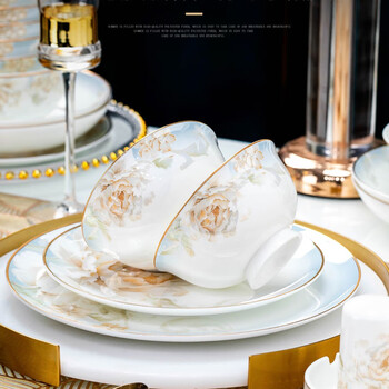 Wanxiang jingdezhen ceramic bowls and dishes complete set of bowls and dishes set for home 2026 high-looking bowls and chopsticks housewarming gift