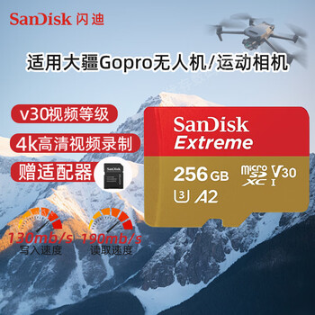 Sandisk 4k high speed dji pocket3 memory card 256g memory card 128g tf card 512g switch1 drone microsd action camera action4/5pro 64g speed gold card drone recommended 256g