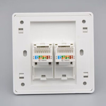 Network cable box panel type 86 dual-port computer socket two-position cat5e super category 5 network 2 free rj45 network cable port socket dual-port network panel socket