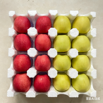 Shuaidui shaanxi baishui ruixue apple authentic 2025 season fresh crisp sweet fragrant green apple premium fruit gift box full box ruixue + ruixiang red double small fruit 13-16 pieces