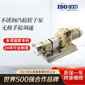 Stainless steel cam rotor pump sanitary grade speed regulating volumetric pump for high viscosity liquid food and paint transportation customized consultation customer service