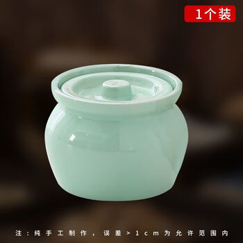 Healthy earthenware stew pot, simmering soup pot, high temperature resistant ceramic water-proof stew household water-proof stew pot 1 cyan