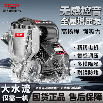 Delixi booster pump household self-priming pump water heater tap water whole house pipeline pressure pump fully automatic water pump