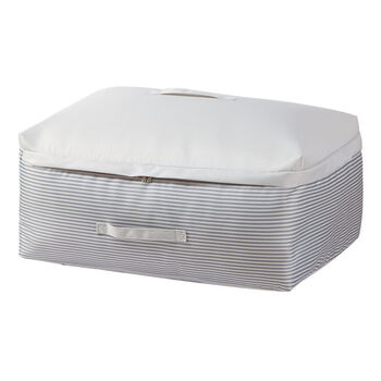 Aifengge quilt storage bag moisture-proof extra large quilt oxford cloth thickened clothing bag organizer bag for home use striped l (56x42x24cm)