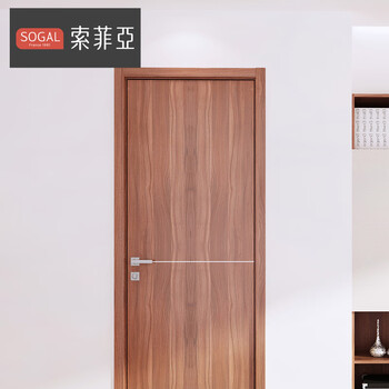 Official anti-theft door wooden door bedroom door home interior door solid wood laminated paint-free flat opening nm-d71 customization fee, please contact customer service for details (refundable if not made, payment can be forfeited)