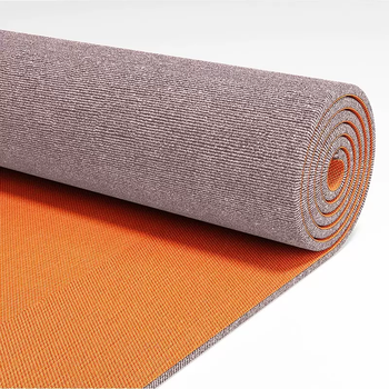 Yusenyi office carpet is a high-end commercial large-area mat that is fully covered with water-absorbent and non-slip gray floor mats and thickened. beige tpe single stripe 9mm thickened model. customized 160 cm wide. several pieces are several meters long.