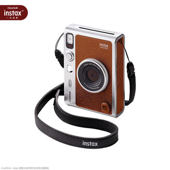 Fujifilminstax mini evo one-time imaging digital analog camera valentine's day gift polaroid camera evo brown package two