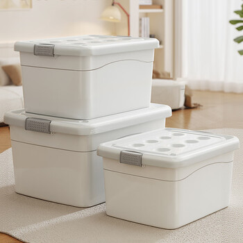 Best helper storage box clothes organizing box storage box toys clothing storage box plastic box book box moving box wheels free shipping white large size 44*33*25cm basic model