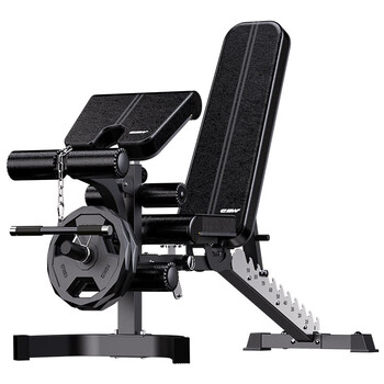 Mi lan dumbbell bench commercial gym bench press training bench multi-functional fitness chair home sports equipment 9000rt dumbbell bench black (including two 10kg bars