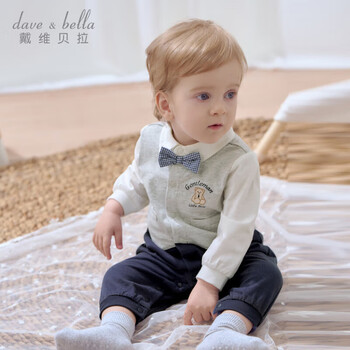 David bella newborn jumpsuit spring clothes baby boy's jacket baby gentleman romper clothes