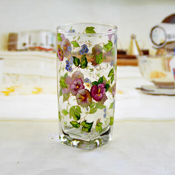 Aymeirlock glass korea imported tempered heat-resistant glass square cold water cup tall cup heat-resistant tea cup milk beer cup juice cup morning glory