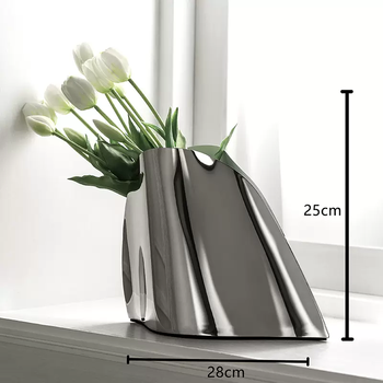 Yusenyi kiskin european light luxury stainless steel champagne bucket creative metal dining table wine bucket ice bucket model house decoration champagne bucket