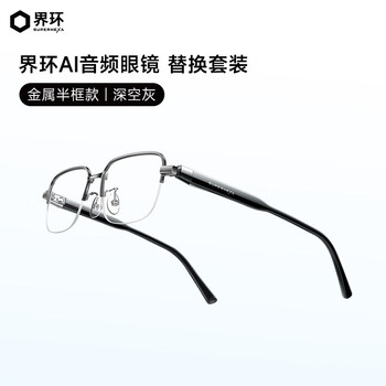 Superhexa ai smart glasses replacement set lens customization metal half-frame style deep space gray