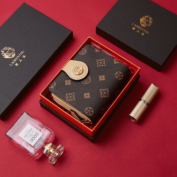 Old lady wallet large capacity presbyopia short coin card bag money note holder clutch bag light luxury birthday gift for girls