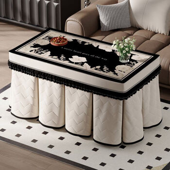Baichao 2024 new style medieval style fire cover thickened fire table cover rectangular electric stove cover electric oven heating table cover flower garden fire cover desktop with waterproof and oil-proof table mat 75 width x 140 length x 68m height