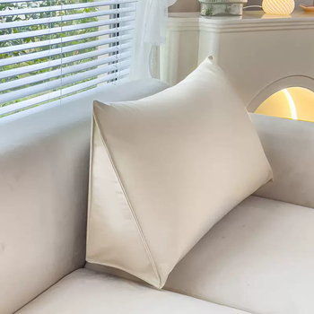 Yusenyi sofa back cushion triangular waist support living room seat lumbar cushion office bay window multi-functional lumbar pillow bedside anne elegant white length 70 height 35 thickness 20