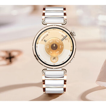 Huawei (huawei) goddess new product huawei gt6 smart watch cardiopulmonary respiration check health mood monitoring girls new bluetooth call phone watch birthday valentine's day gift huawei gt6 41mm floating white + ceramic rose gold bamboo strap