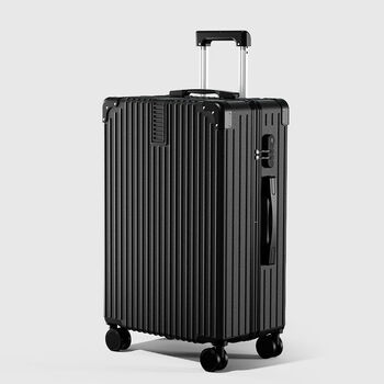 Retro light luxury suitcase 24-inch suitcase for men, 26-inch trolley case for women, 28-inch child and mother box, noble black anti-collision corners + anti-scratch and wear-resistant 607 26-inch study abroad + freight insurance + warranty