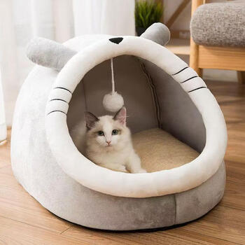 Long little pet cat house all seasons semi-enclosed cat house dog house winter warm cat house small dog pet supplies british short large size four seasons universal