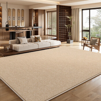Y u-live carpet living room wabi-sabi style 2025 new style song style aesthetics new chinese style no-wash wipeable zen tea room sofa floor mat loop pile cotton-qingshan gujiu 200 300cm hot-selling recommended size