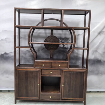 All solid wood jucai duobao pavilion bogu rack porch partition cabinet entry porch rack study room tea rack antique display 1.5 jucai bogu rack (150*196*33)