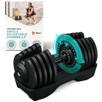 Lifepro adjustable dumbbells 15 lbs 25 lbs 45 lbs 55 lbs 90 lbs 6 in 1 black one size