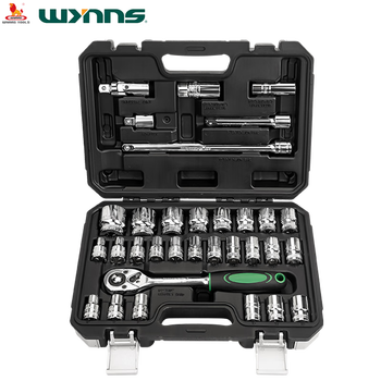 Power lion socket wrench auto repair tool set 1/2 inch ratchet wrench household 32-piece set dafei w032