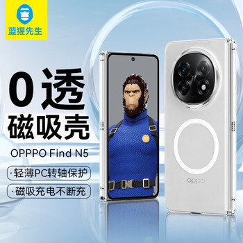 Mr. blue monkey is suitable for oppo find n5 mobile phone case, oppo findn5 protective case, all-inclusive clear magnetic anti-fall protective case, transparent case