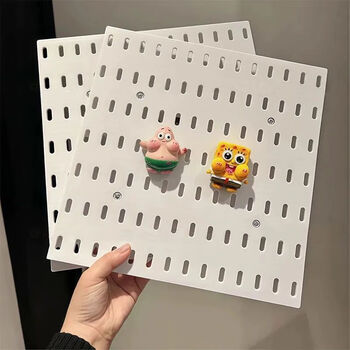 Fantasy hole board without punching dormitory wall storage rack bathroom storage rack kitchen seasoning wall hanging fixed grid wall hole board large size 1 piece 28*28cm