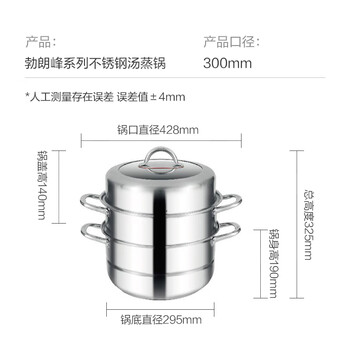 Sub mont blanc stainless steel steamer 30cm 30cm