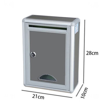 Suggestion box wall-mounted punch-free principal mailbox complaint box aluminum alloy patrol sign-in box with lock blank box