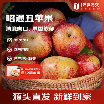 Fun taste of yunnan zhaotong ugly apples, crisp and sweet, net weight 5 pounds, single fruit 85mm+, 9 pieces packed, direct from the source, free shipping