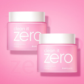 Banila co makeup remover jelly star small powder jar zero classic 180ml*2 face eye lip makeup remover