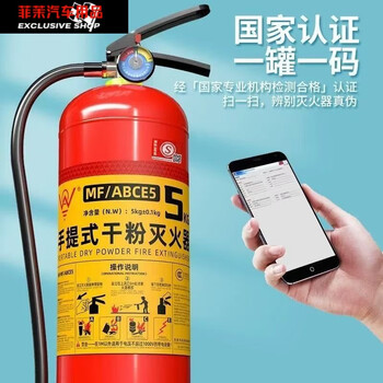Naoiskey 2025 new national standard portable household fire extinguisher 4kg dry powder 2kg 3kg 5kg factory hotel fire extinguisher 2kg carbon dioxide
