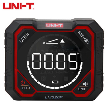 Uni-t digital inclinometer lm320a/b high-precision electronic angle meter angle ruler level meter slope meter lm320f four-sided magnetic three-way laser