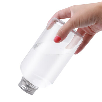 Traditional and simplified 500ml oval flat bottle lujiaoxiang special drink cup cold brew tea cold drink bottle internet celebrity milk tea cup custom logo 500ml flat bottle 10 pieces