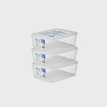 Sp sauce box for storing steamed buns and steamed buns, special storage box for refrigerator and freezer, large capacity, dumpling-level sealing, 6 layers, 5.5 liters - 3 pieces, silver ion antibacterial sealing, no odor