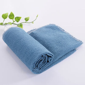 Pull back long single-layer coarse sand bath towel cloth for back rub, back rub bath towel, back rub magic tool for bathing back, 1 long back rub strip (blue)