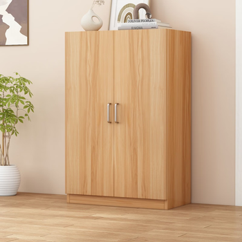Rsrddy wardrobe home bedroom economical simple rental house solid wood type modern simple small apartment storage cabinet teak color standard 2 doors 40 height 80 width 40 depth