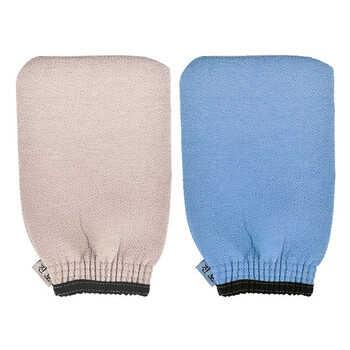 Shijanu korean grandma bath towel for men and women, mud-removing bath towel gloves, 2 elastic ports, random color_can be noted
