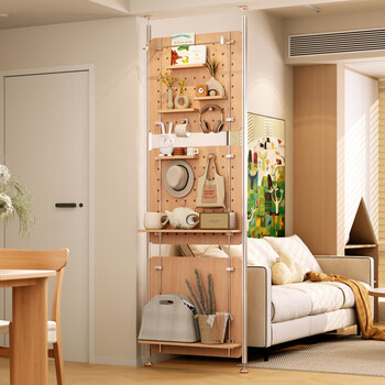 He jiagong's hole board ceiling-mounted storage rack screen partition entry entrance no punching custom kitchen wall display rack sent door package installation log color length 80 suitable for 251-265 high